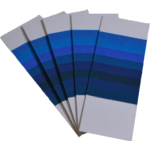Confecciones de 100 piezas en graduaciones del azul en cartòn estàndard